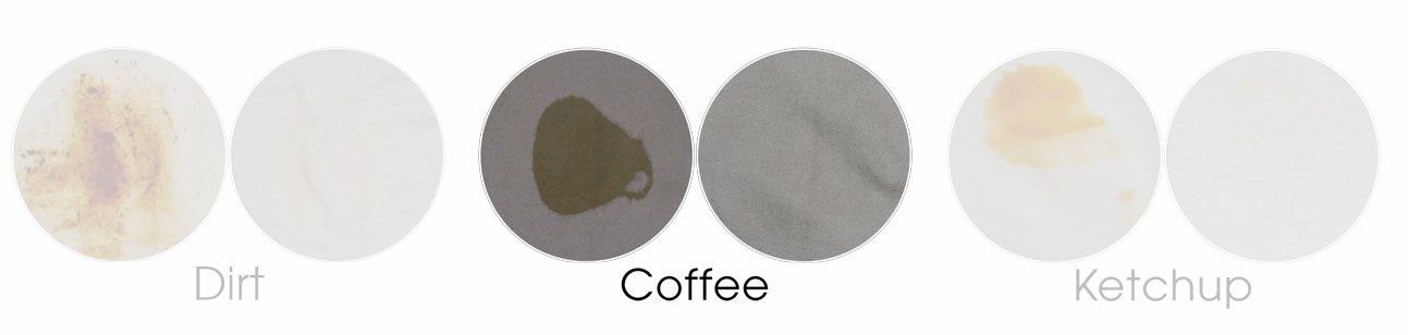 coffee on khaki before and after