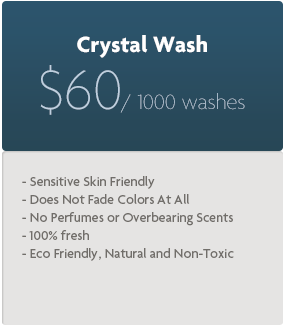 cost per 1000 washes with crystal wash